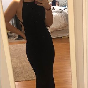 Navy floor length dress